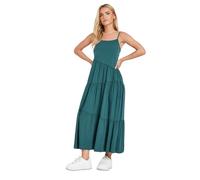 PixieGirl Petite Grey Acid Wash Asymmetric Tiered Maxi Dress Petite