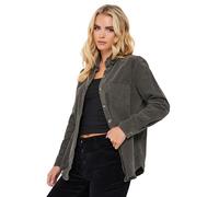 PixieGirl Petite Grey Cotton Cord Long Sleeve Shirt Petite