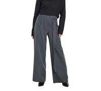 PixieGirl Petite Grey Double Wrap Belted Wide Leg Trousers Petite