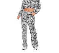 PixieGirl Petite Grey Snake Print Straight Leg Jeans Petite