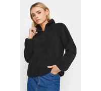 Pixiegirl Petite Half Zip Teddy Fleece In Black Black 12