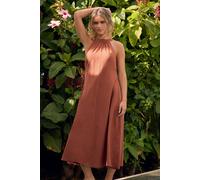 Pixiegirl Petite Halter Neck Maxi Dress In Burnt Orange Burnt Orange