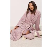 Pixiegirl Petite Hooded Dressing Gown In Light Pink Light Pink
