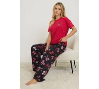 Pixiegirl Petite 'in My Bow Era' Slogan Pyjama Set In Red Red 12-14