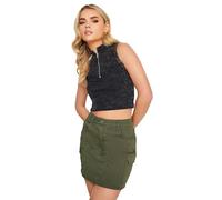 PixieGirl Petite Khaki Green Cargo Mini Skirt Petite