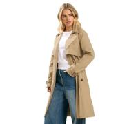 PixieGirl Petite Khaki Green Trench Coat Petite
