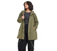 PixieGirl Petite Khaki Green Twill Cotton Parka Coat Petite