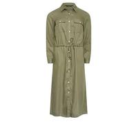 PixieGirl Petite Khaki Green Utility Midi Dress Petite