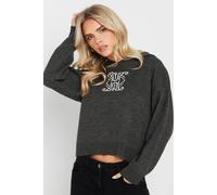 Pixiegirl Petite Knitted Hoodie In Grey Grey 16-18