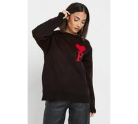 Pixiegirl Petite Knitted Jumper In Black Black 16-18