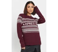 Pixiegirl Petite Knitted Slogan Jumper In Red Red 12-14