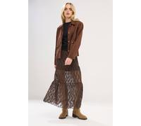 Pixiegirl Petite Lace Maxi Skirt In Chocolate Chocolate 10