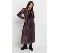 Pixiegirl Petite Leopard Print Peplum Dress In Purple Purple 10