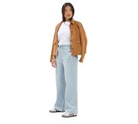 PixieGirl Petite Light Blue Denim Pull-On Non-Stretch Wide Leg Jeans Petite