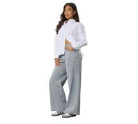 PixieGirl Petite Light Blue Non-Stretch Pearl Detail Jeans Petite