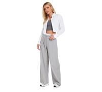 PixieGirl Petite Light Grey Pinstripe Contrast Waist Trousers Petite