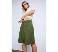 Pixiegirl Petite Linen Bermuda Shorts In Light Khaki Light Khaki 16