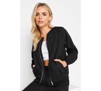 Pixiegirl Petite Linen Bomber Jacket In Black Black 8