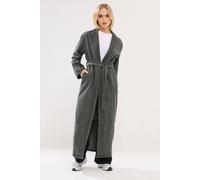 Pixiegirl Petite Longline Trench Coat In Dark Grey Dark Grey