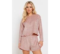 Pixiegirl Petite Luxe Fleece Pyjama Set In Pink Pink 12-14