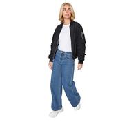 PixieGirl Petite Mid Blue Non-Stretch Cotton Wide Leg Jeans Petite