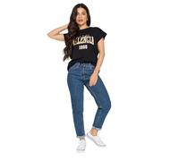 PixieGirl Petite Mid Blue Stretch Denim Mom Jeans Petite