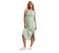 PixieGirl Petite Mint Green Floral Tie Front Midi Dress Petite