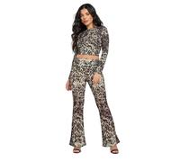 PixieGirl Petite Natural Brown Leopard Print Crop Top Petite