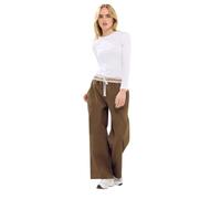 PixieGirl Petite Navy Blue Contrast Waist Trousers Petite