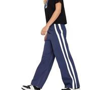 PixieGirl Petite Navy Blue Side Stripe Parachute Wide Leg Trousers Petite