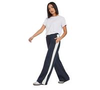 PixieGirl Petite Navy Blue Side Striped Wide Leg Jogger Petite