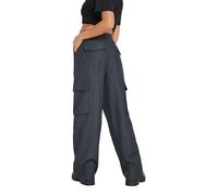 PixieGirl Petite Navy Blue Utility Style Wide Leg Trousers Petite