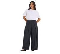 PixieGirl Petite Navy Blue Wrap Pleated Wide Leg Trousers Petite