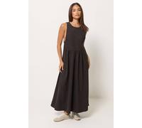 Pixiegirl Petite Pinafore Midi Dress In Chocolate Chocolate
