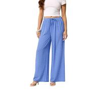 PixieGirl Petite Pink Gingham Wide Leg Trousers Petite