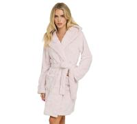 PixieGirl Petite Pink Heart Embossed Short Hooded Dressing Gown Petite