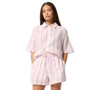PixieGirl Petite Pink Stripe Linen Shirt Petite