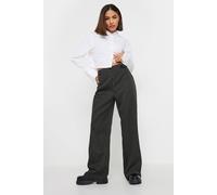 Pixiegirl Petite Pinstripe Wide Leg Trousers In Black Black 14