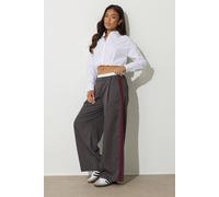 Pixiegirl Petite Pinstripe Wide Leg Trousers In Grey Grey 10