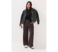 Pixiegirl Petite Pintuck Trousers In Chocolate Chocolate