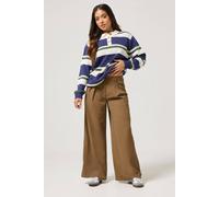Pixiegirl Petite Pleated Trousers In Brown Brown 16