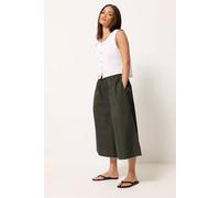Pixiegirl Petite Poplin Culottes In Olive Olive