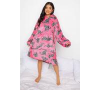 Pixiegirl Petite Printed Snuggle Hoodie In Pink Pink One Size