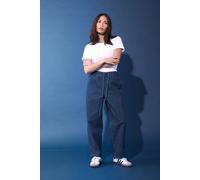 Pixiegirl Petite Pull On Barrel Jeans In Dark Blue Dark Blue