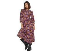 PixieGirl Petite Purple Floral Print Midi Dress Petite