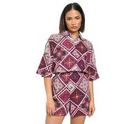 PixieGirl Petite Purple Tile Print Shorts Petite