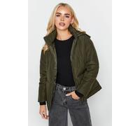 Pixiegirl Petite Quilted Puffer Jacket In Green Green 10