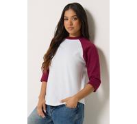Pixiegirl Petite Raglan Sweatshirt In Burgundy Burgundy