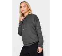 Pixiegirl Petite Ribbed Hoodie In Dark Grey Dark Grey 16