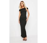 Pixiegirl Petite Ribbed Maxi Tube Skirt In Black Black 16
